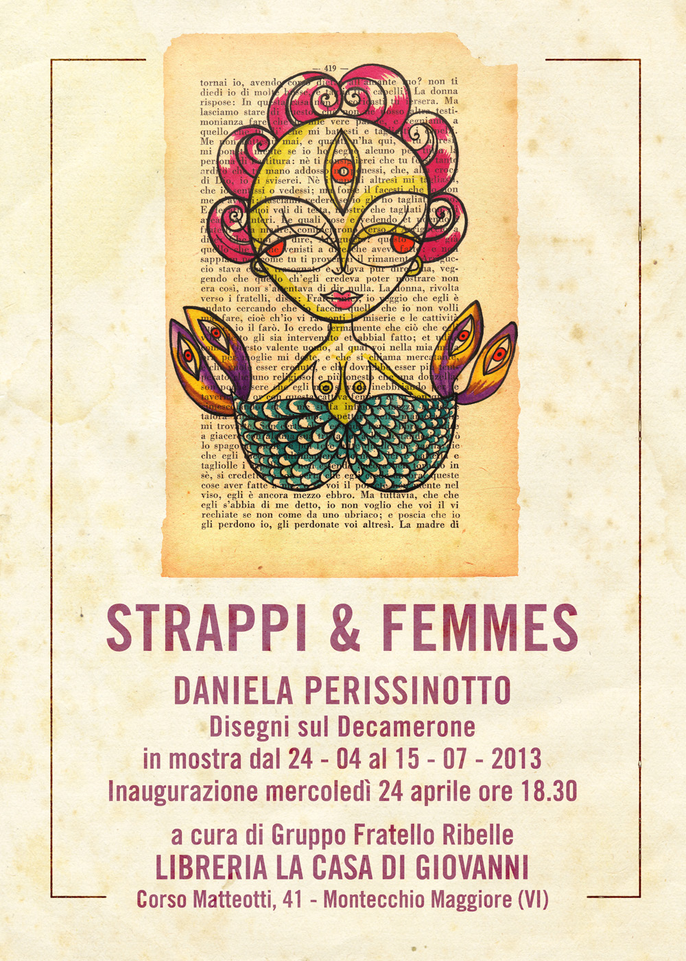 STRAPPI & FEMMES - Daniela Perissinotto espone alla Libreria LA CASA DI GIOVANNI